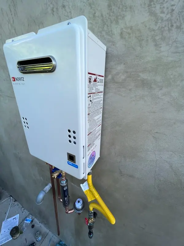 Tankless water heater installation for The Legend homes